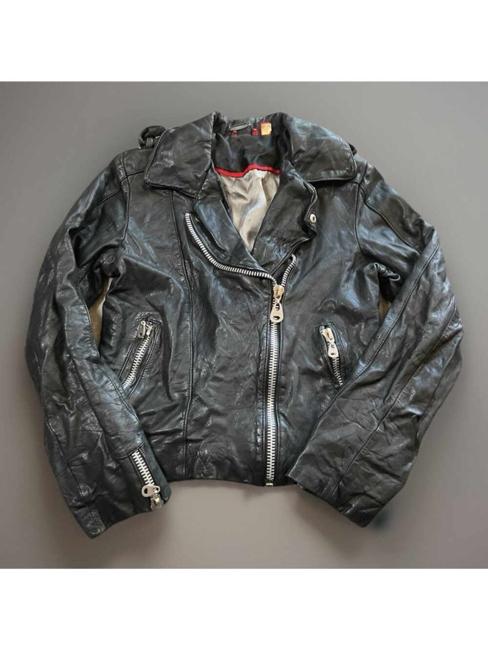 Doma Moto Gorgeous Leather Jacket Biker Black Size XS See Measurements